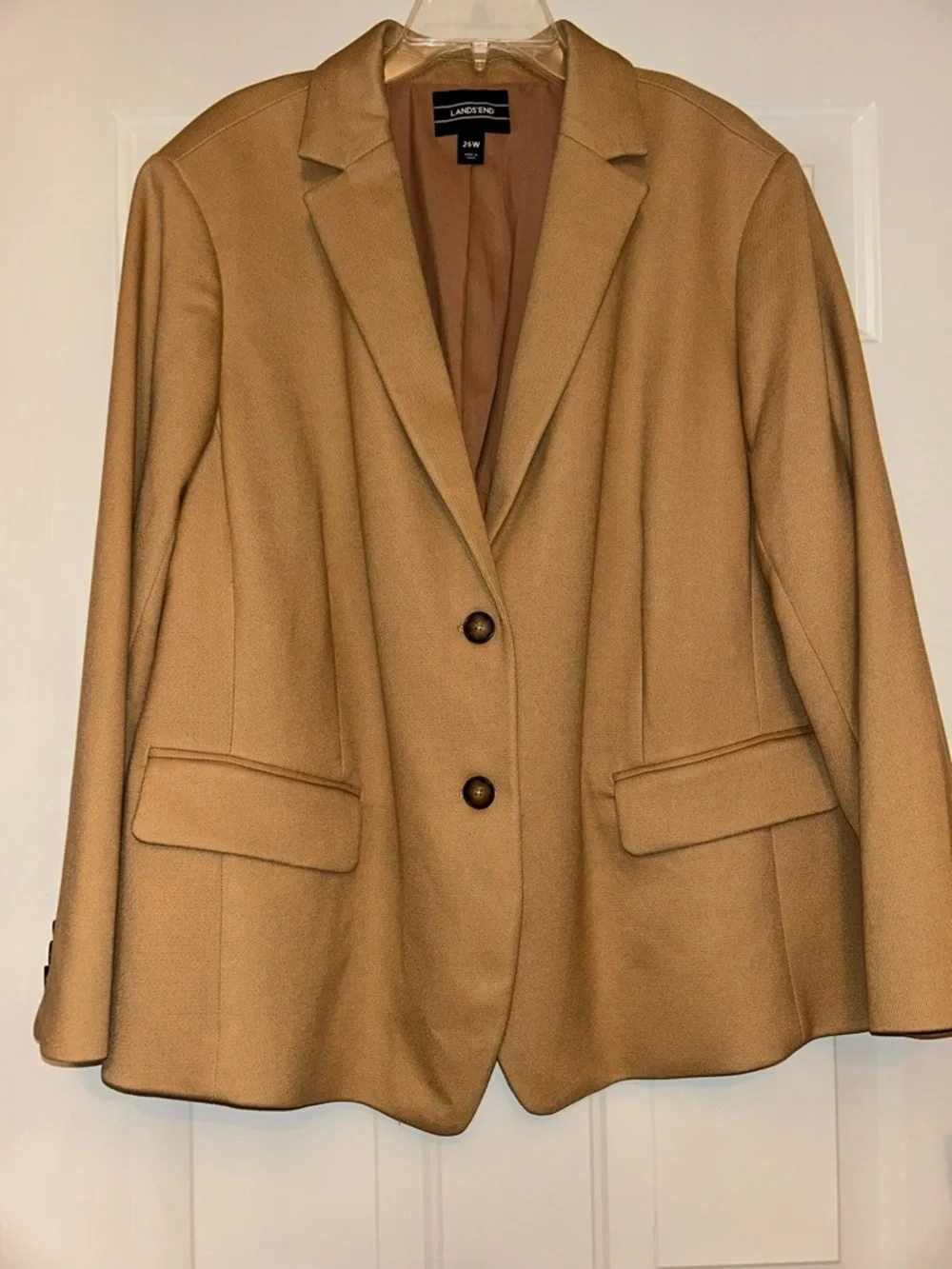 Lands' End Women's Blazer 26W Camel NWT Career Professional Tailored Jacket